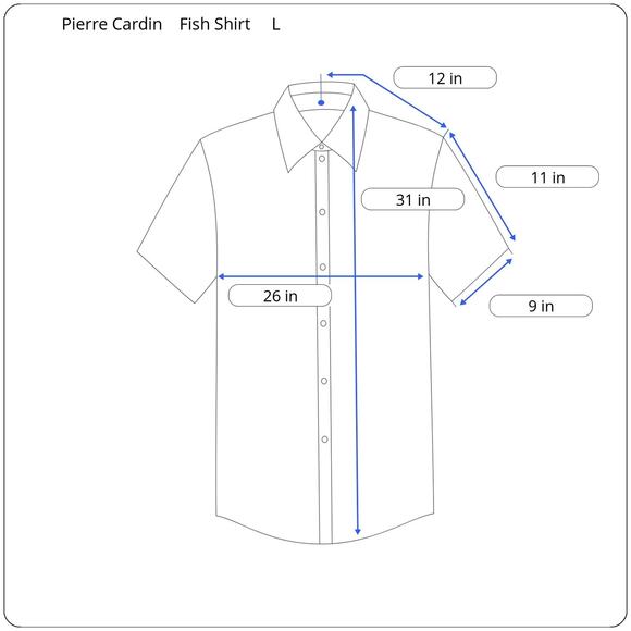 Pierre Cardin VTG Marlin & Palm Leaves Shirt Mens L Lightweight Hawaiian Fishing - Picture 7 of 7